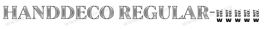 HandDeco Regular字体转换